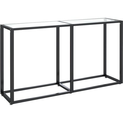 vidaXL Konsolentisch Transparent 140x35x75,5 cm Gehärtetes Glas