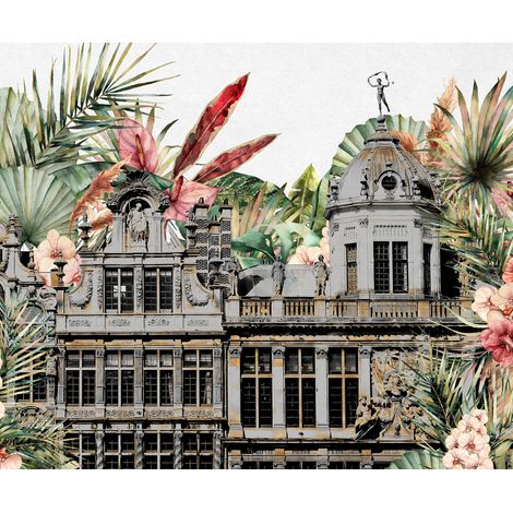 Papier peint panoramique méditerranéen,urban Palais Tropical (1/4)