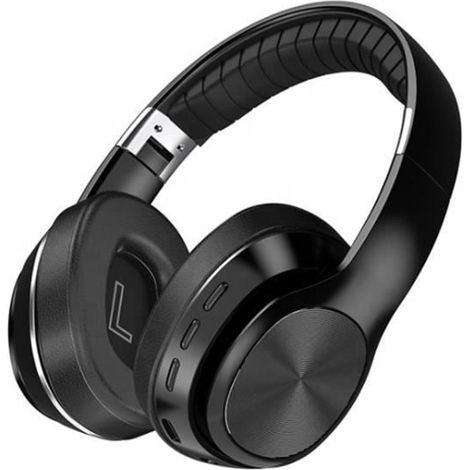 1 pièce Casque Bluetooth avec réduction de bruit, micro intégré pour appels, écouteurs sans fil noir pour télétravail et déplacements (1/4)