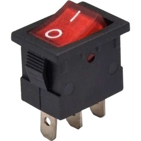 Pack 5 Interruptor SPST ON/OFF con luz 6A-10A GSC 001105500 (1/2)