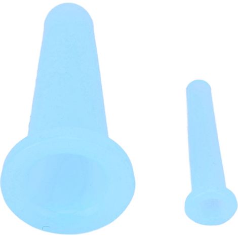 2 PCS Ventouses Visage Miniatures en Silicone Doux - Appareil de Massage Facial par Aspiration Portable pour Soin de la Peau à Domicile Bleu (1/5)