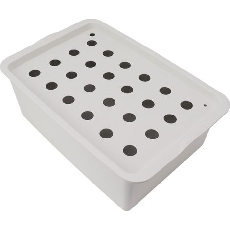 Système hydroponique gris à 24 trous avec minuterie, pompe à oxygène et bac de culture. Prise européenne 220 V. (1/5)