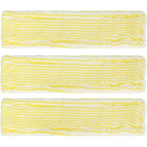 Juego de 3 almohadillas de microfibra para limpiacristales Kärcher WV2 y WV5: alta absorción, lavables y reutilizables.