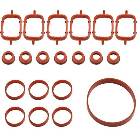 Kit di riparazione guarnizioni collettore di aspirazione in gomma per BMW E87 E46 E90 E91 E92 E93 E39 E60 M57, 20 pezzi, codice 11617790198 (1/4)