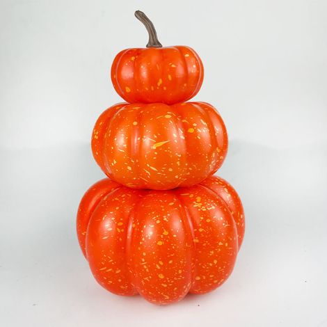 Decoración artificial de calabazas blancas apiladas: molde para centro de mesa otoñal, ideal para Halloween, manualidades de otoño y decoración del hogar. (1/5)