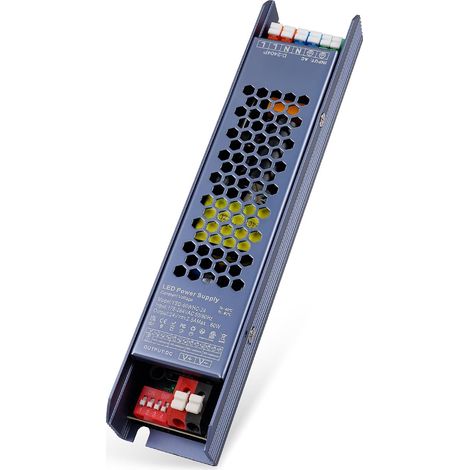 Transformateur 220V 24V LED Driver 60W Alimentation Transfo 2.5A Adaptateur Conducteur à Tension Constante Basse Tension, Ultra-Mince Convertisseur pour Bande Lumineuse LED MR16 G4 (1/5)