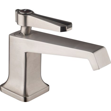 Miscelatore lavabo monoforo colore acciaio spazzolato con piletta clic clac Mamoli 1938 41380000065F  Acciaio Spazzolato