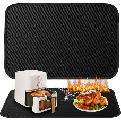 Tapis Isolant Thermique 60x40 cm - Tapis de Cuisson Silicone Ininflammable Protection Comptoir Cuisine pour Four, Friteuse à Air, Micro-Ondes, Cafetière (1/5)
