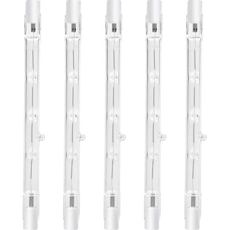 100W Dimmable R7s Halogen Bulb 118mm Warm White 2800K, 1500lm R7s Linear Spotlight AC 220-240V for Home, Work, Security, Streetlight, etc. (5 Pack) (1/5)