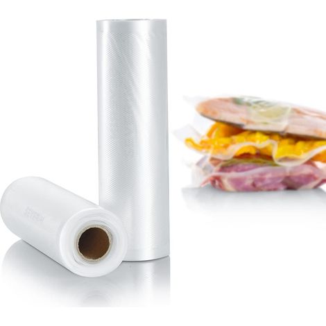 Ensemble de 2 Rouleaux de Film Plastique Transparent pour Mise sous Vide 20 x 600Cm, ZB 3616 (1/3)