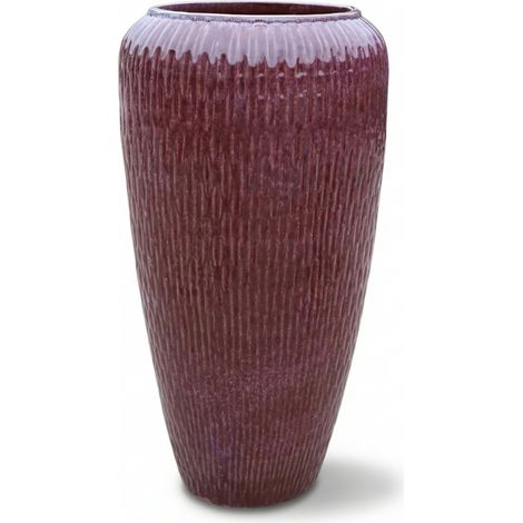 Provencelia Pflanzkübel Pompadour Ø36 cm Höhe 60 cm frostbeständig, keramisch, handgefertigt, Violett (1/3)