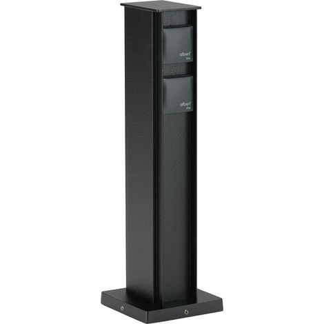 Albert multipresa moderna nera 4 prese esterne IP44