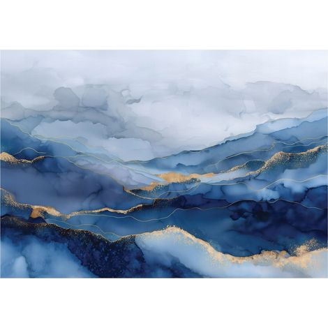 Moderne Fototapete Marmor Gold Abstrakt – Großformat Wandtapete 150x105 cm – Design für Wohnzimmer & Schlafzimmer