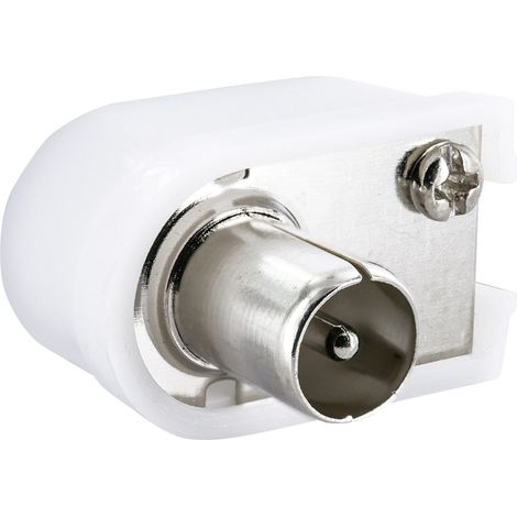 Schwaiger IEC Winkelstecker WST10 532 weiß, 1 Stk. Antennen & Koaxkabel