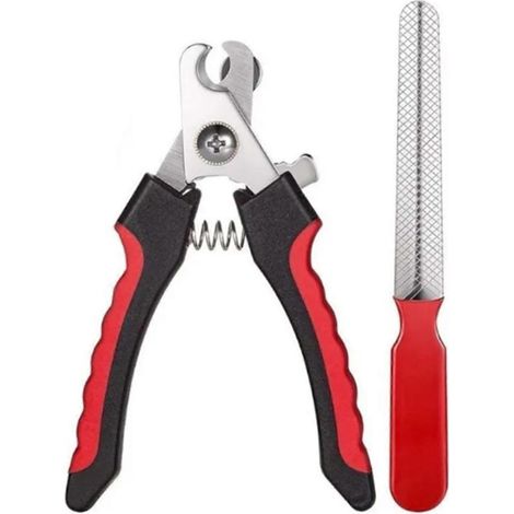 Hundepflegeschere aus Edelstahl, Krallenschere für Katzen und Hunde mit integrierter Nagelfeile, Pediküre-Werkzeug für Haustiere, praktisches Schönheitsset. (1/5)