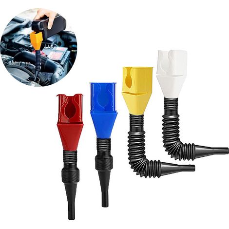 Lot de 4 entonnoirs à essence et huile Entonnoirs pliables et à carburant Pour voiture moto et usage domestique (1/4)