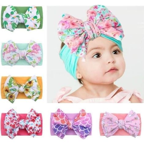 (6 couleurs différentes)6 x bandeau bebe fille Elastic Hoops cheveux Bandeaux bébé de 0 à 3 ans (1/4)