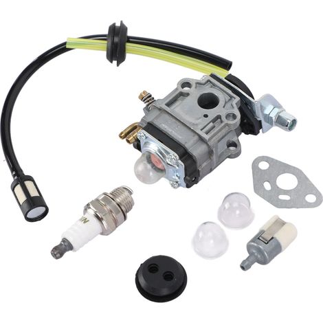 Kit carburateur, bougie d'allumage, filtre et durite pour tondeuse à gazon TH23, TH26, TH34, 23cc, 25cc, 26cc, 33cc et 35cc (1/5)