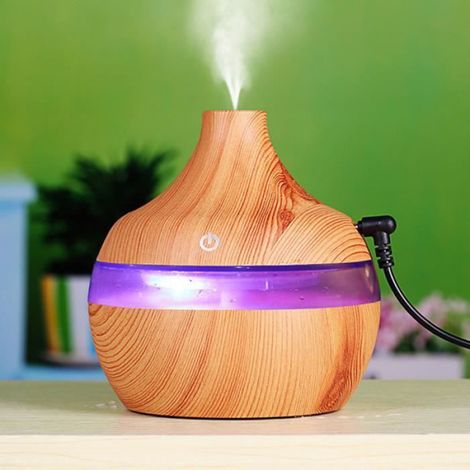 Diffuseur d'huile essentielle - 300 ml - Humidificateur aromatique LED - USB - Pour chambre bureau spa - 1 unité