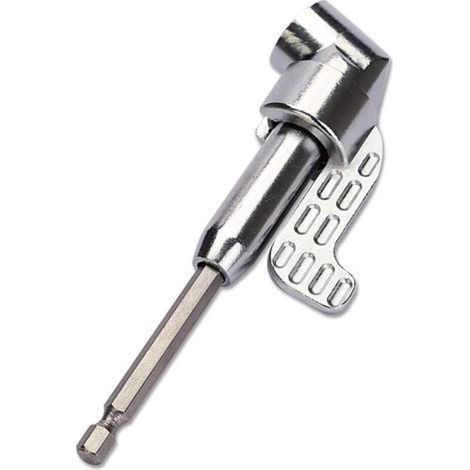 Accessoire de tournevis à angle droit, 105 degrés, tige hexagonale de 1/4 pouce, convient aux forets. (1/5)
