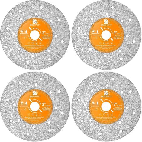 Diamant-Trennscheibe 75mm für Stein, Fliesen, Glas (4 Stück) (1/5)
