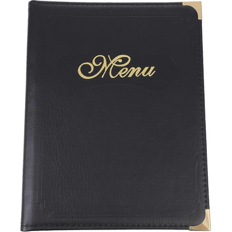 livre de menus pratique, classeur de prix des plats, livre de menus de restaurant, livre de commandes de menus-31.5x24.5cm-Black (1/4)