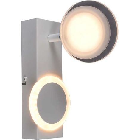 BRILLIANT Lampe, Meriza LED Wandspot weiß, 1x LED integriert, 10W LED integriert, (1200lm, 3000K), Kopf schwenkbar (1/2)