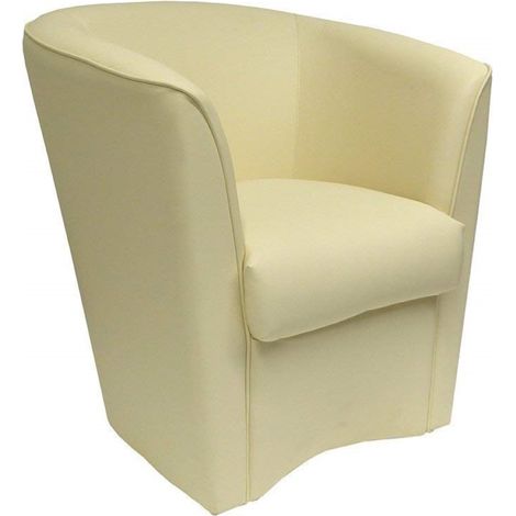 Poltrona poltroncina VALENTINA in ecopelle in tinta unita BEIGE (1/5)