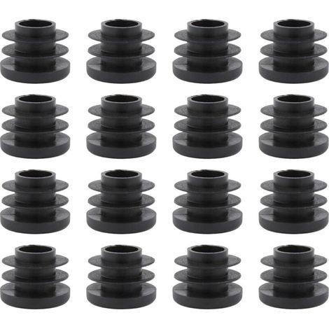 Packung mit 16 runden Schlitzkappen - Schutzkappen - Kunststoffkappen (rund, 28 mm Durchmesser)