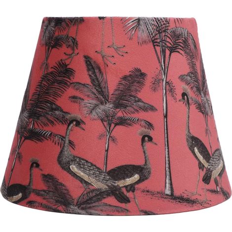 11 x 13 x 17 cm Small Velvet Fabric Lampshade E27 E14 Decorative Barrel Shape Replacement for Bedroom, Bedside Table, Wall Sconce Chandelier and Table Lamp (Peacocks) (1/5)