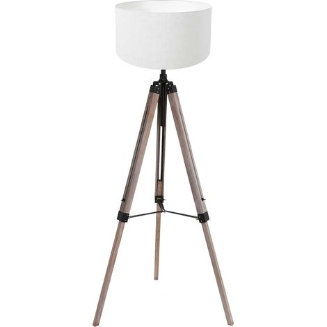 Mexlite - lampada da terra - Triek - legno - legno lino metallo -