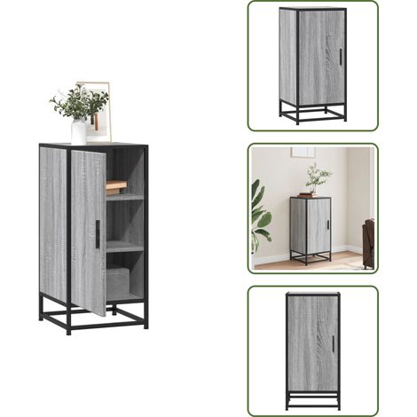 Buffet sonoma gris 35,5x35x76 cm bois d'ingénierie et métal - Buffet - Buffets - Meuble De Rangement - Meuble Buffet (1/5)