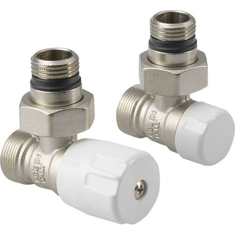 Aqualine Accesorios - Juego de conexión ECO de esquina, níquel/blanco CP9810S