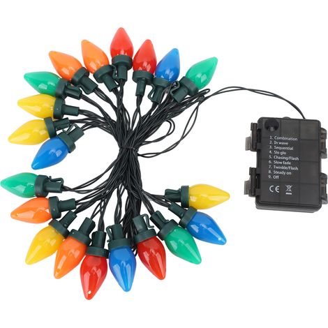 Meter lange, wasserdichte LED-Lichterkette in Erdbeerform (C9) mit 20 LEDs für die Innen- und Außendekoration, Terrasse, Hochzeit, Party (1/5)