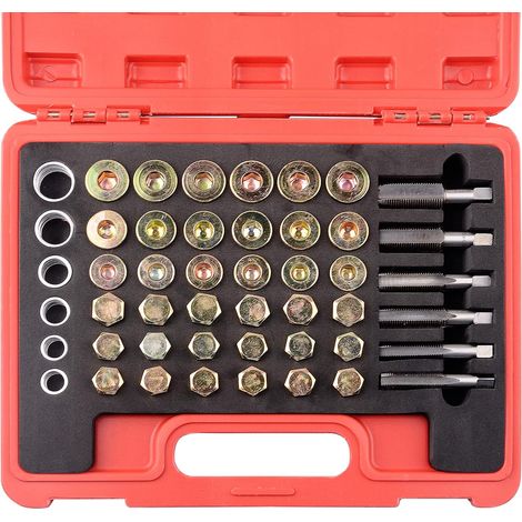 114pcs kit de réparation du Filetage du Carter d'huile M13 M15 M17 M20 M22 Outil de Bouchon de vidange (1/5)