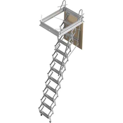 SCALA RETRATTILE A PANTOGRAFO 70x100 cm -11 Gradini - H 300 cm - CARDINALE