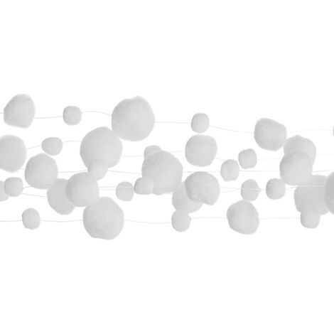 Guirlande de Noël Cascade de Boules blanches enneigées L 150 cm - Feeric Christmas (1/2)