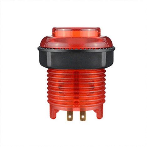 bouton-poussoir lumineux LED, écrou de 28 mm, rouge (1/5)