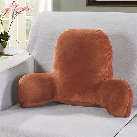 Appui-Dos En Peluche - Coussin De Soutien Lombaire Avec Accoudoirs - Pour Lecture Ou Repos Au Lit Ou Sur Le Canapé - 52 X 38 X 20 Cm - 1 Pièce (1/5)