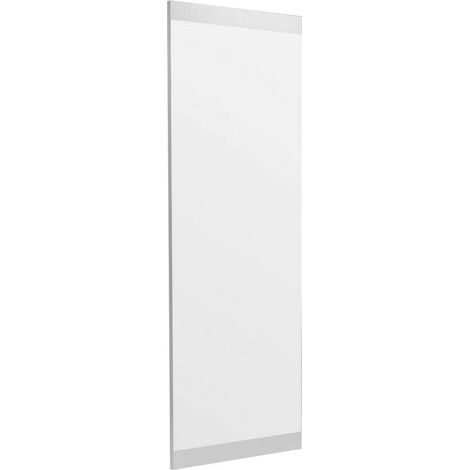 Dmora - Specchio Acamar, Specchiera, Articolo d'arredo a muro, Decorazione con specchio, 40x2h120 cm, Bianco, con imballo rinforzato, con imballo rinforzato