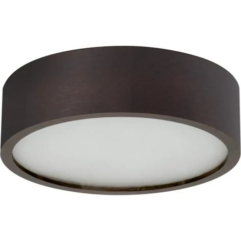 plafoniera lampada parete legno applique 275 mm wengè E27 tondo (1/3)
