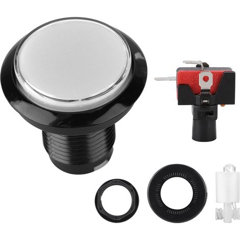 Bouton lumineux LED rond blanc pour machine d'arcade DIY (1/5)