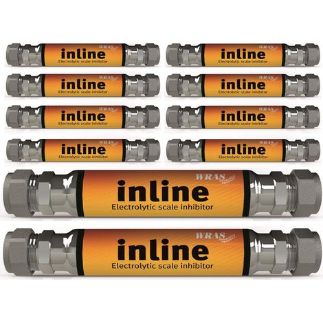 10x Trappex Inline Electrolytic Scale Reducer Inhibitor 15mm Compression WRAS (1/4)