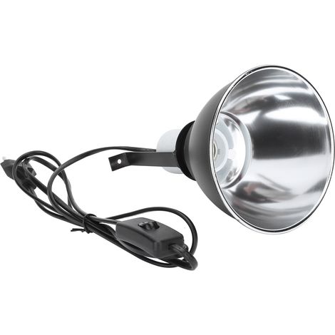 Ampoule chauffante pour reptiles, abat-jour en métal inoxydable avec vis, outils d'isolation pour éclairage, prise européenne 220 V (1/5)