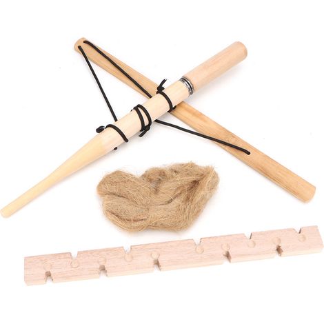 Kit d'allume-feu d'urgence pour la survie en camping (1 personne) avec outil de perçage du bois pour faire du feu (1 personne) (1/5)