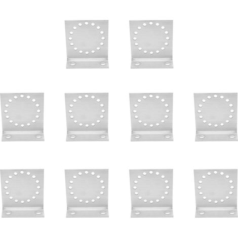 Lot de 10 équerres d'angle renforcées en alliage d'aluminium pour accessoires de clôture électronique (1/5)