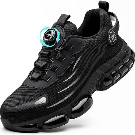 Chaussures de Sécurité Hommes Authenticité garantie Légère Respirantes Femme Basket Securite Embout en Acier Antidérapante Confortable Chaussures de Travail ,36 EU (1/5)