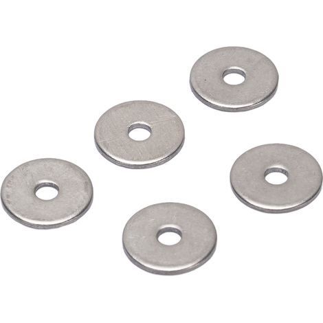 Lot de 500 rondelles plates rondes pour vis M2, en acier inoxydable, dimensions : 2,5 x 10 x 0,5 mm (1/5)