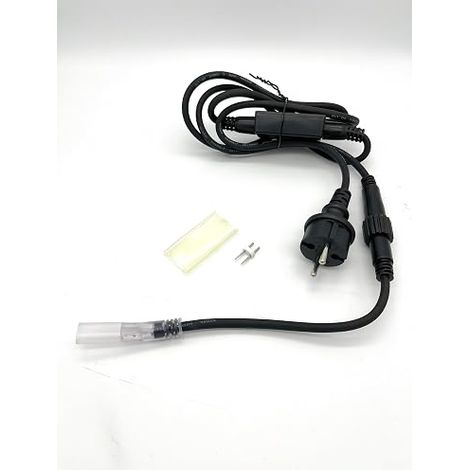 Kit d'accessoires, Ruban LED, câble d'alimentation, câble d'entrée, connecteur, 1,7 M noir (1/3)