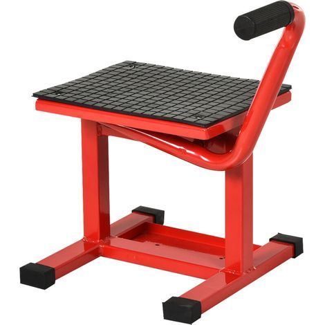Support universel de moto réglable cric hydraulique lève moto tout-terrain moto cross supermotard rouge (1/5)